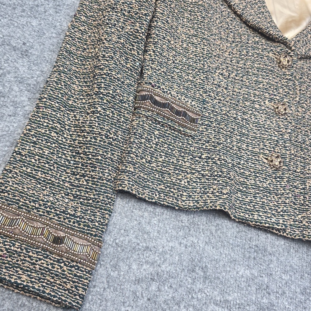 Vintage St. John Couture SKirt Suit Set Women's 8 & 6 Textured Knit - Picture 5 of 16